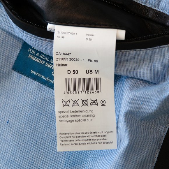 Milestone NWT Dark Gray Lamb Leather Heinar Jacket - Picture 7 of 7